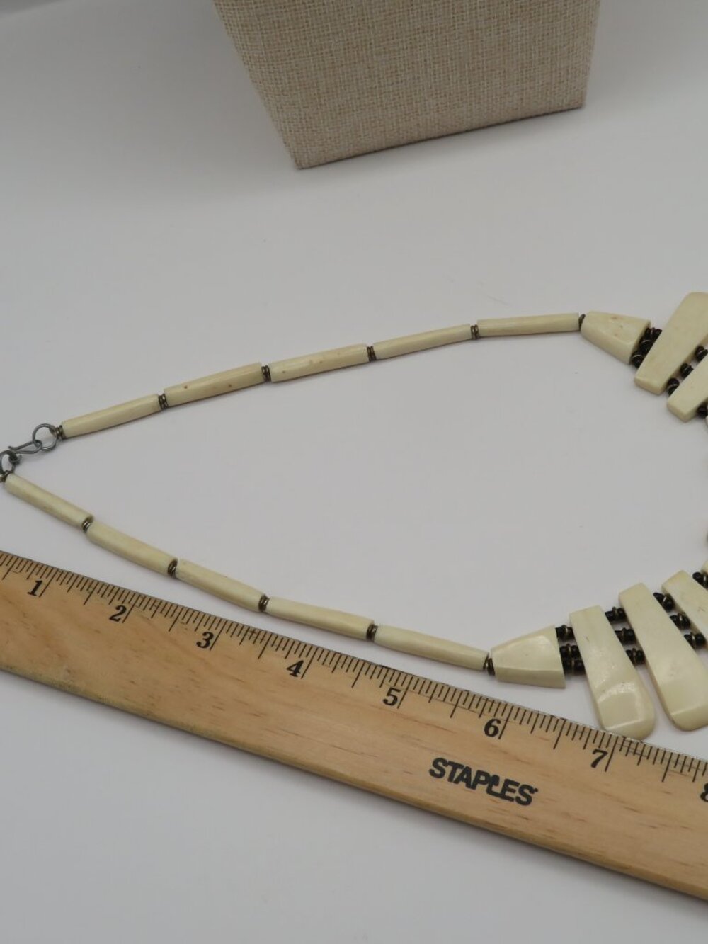 Bone Tribal Bib Choker Necklace - Picture 10 of 10